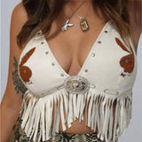 Fringe Leather Halter | Playboy Bunny