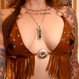 Fringe Leather Halter | Maltese Cross