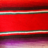 Vintage Serape Blanket | Red/White