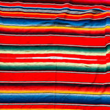 Vintage Serape Blanket | Red/Avocado Green