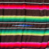 Vintage Serape Blanket | Black/Cool Tones