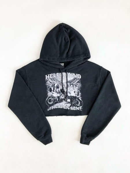 Hellbound and Heaven Sent Cropped Pullover Hoodie