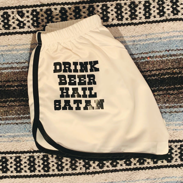 Drink Beer Hail Satan Shorts